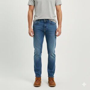 Y2K Revival Urban Pipeline Jeans Mens Size 34x32 UltraFlex Straight Blue Denim